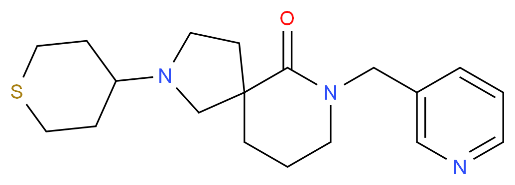 7-(3-pyridinylmethyl)-2-(tetrahydro-2H-thiopyran-4-yl)-2,7-diazaspiro[4.5]decan-6-one_Molecular_structure_CAS_)