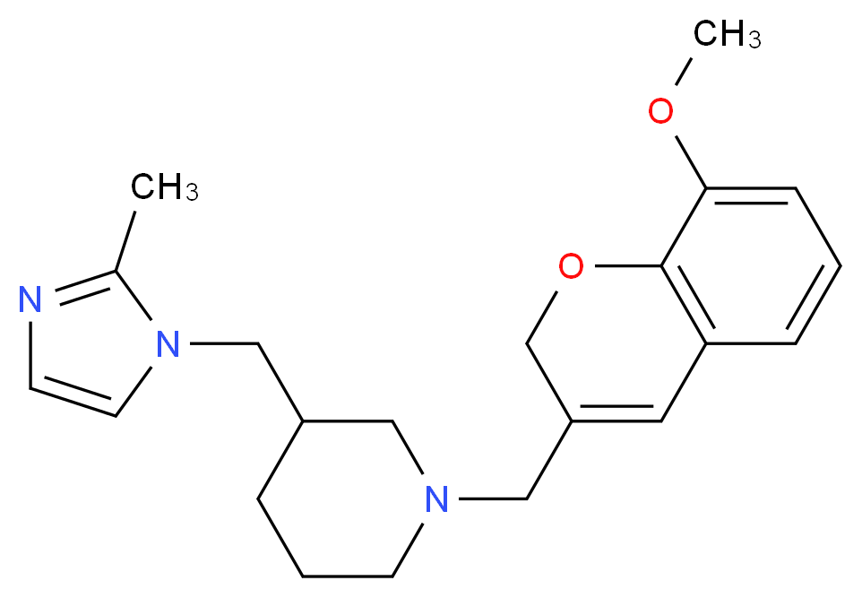 1-[(8-methoxy-2H-chromen-3-yl)methyl]-3-[(2-methyl-1H-imidazol-1-yl)methyl]piperidine_Molecular_structure_CAS_)