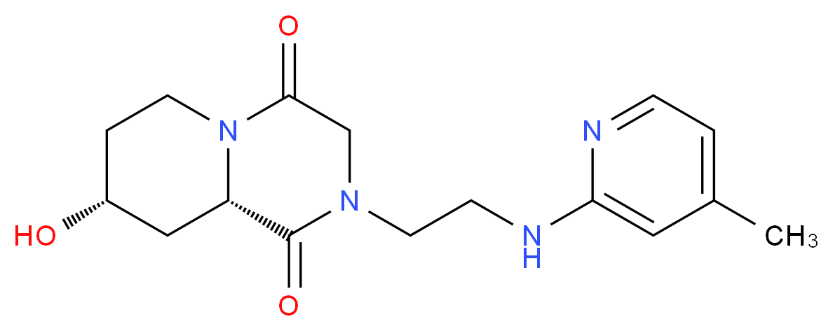 (8R*,9aS*)-8-hydroxy-2-{2-[(4-methylpyridin-2-yl)amino]ethyl}tetrahydro-2H-pyrido[1,2-a]pyrazine-1,4(3H,6H)-dione_Molecular_structure_CAS_)