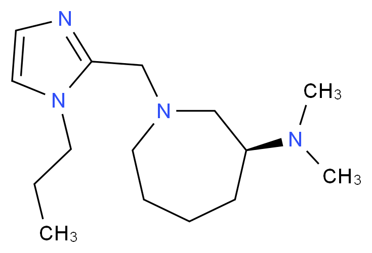 (3S)-N,N-dimethyl-1-[(1-propyl-1H-imidazol-2-yl)methyl]azepan-3-amine_Molecular_structure_CAS_)