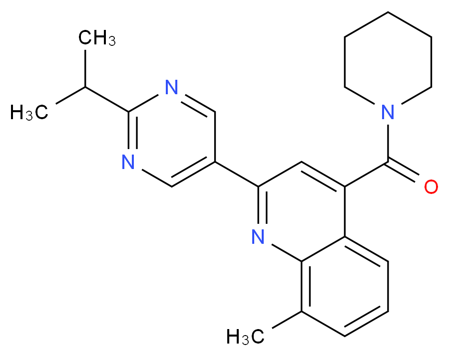 2-(2-isopropylpyrimidin-5-yl)-8-methyl-4-(piperidin-1-ylcarbonyl)quinoline_Molecular_structure_CAS_)