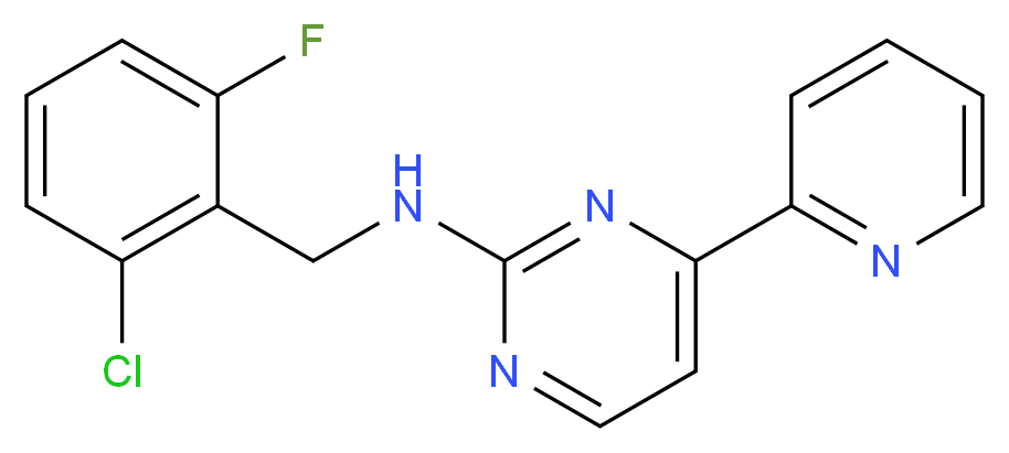 N-(2-chloro-6-fluorobenzyl)-4-(2-pyridinyl)-2-pyrimidinamine_Molecular_structure_CAS_)