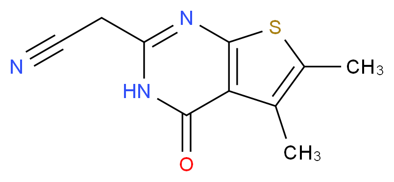 (5,6-Dimethyl-4-oxo-3,4-dihydro-thieno[2,3-d]pyrimidin-2-yl)-acetonitrile_Molecular_structure_CAS_)