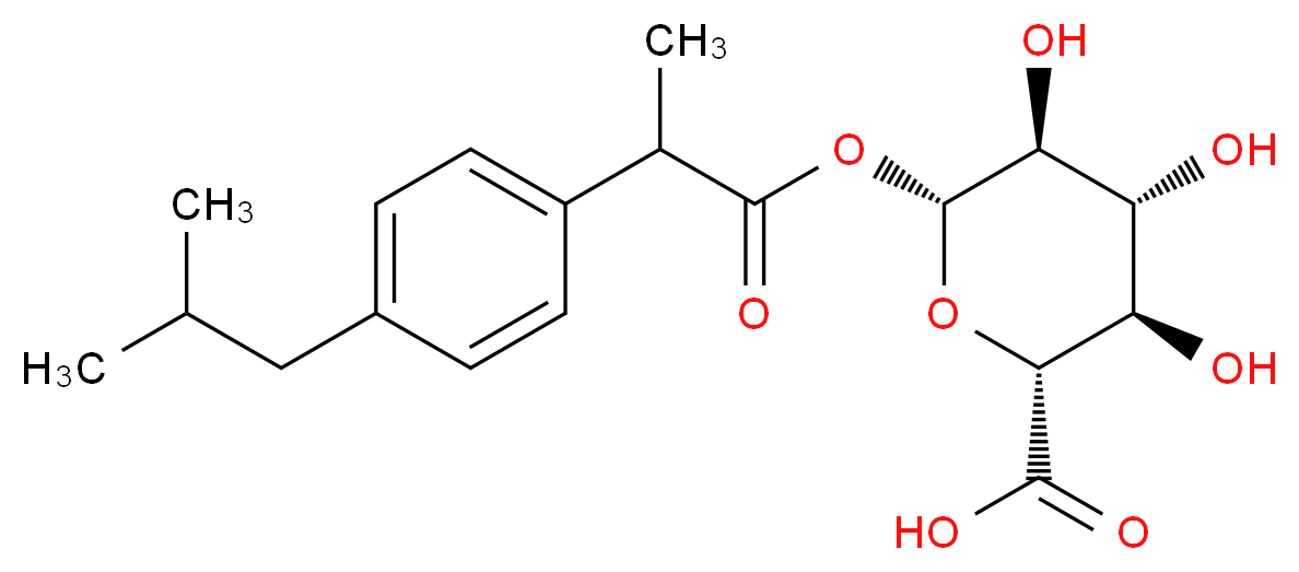 Ibuprofen Acyl-β-D-glucuronide (mixture of diastereomers)_Molecular_structure_CAS_115075-59-7)