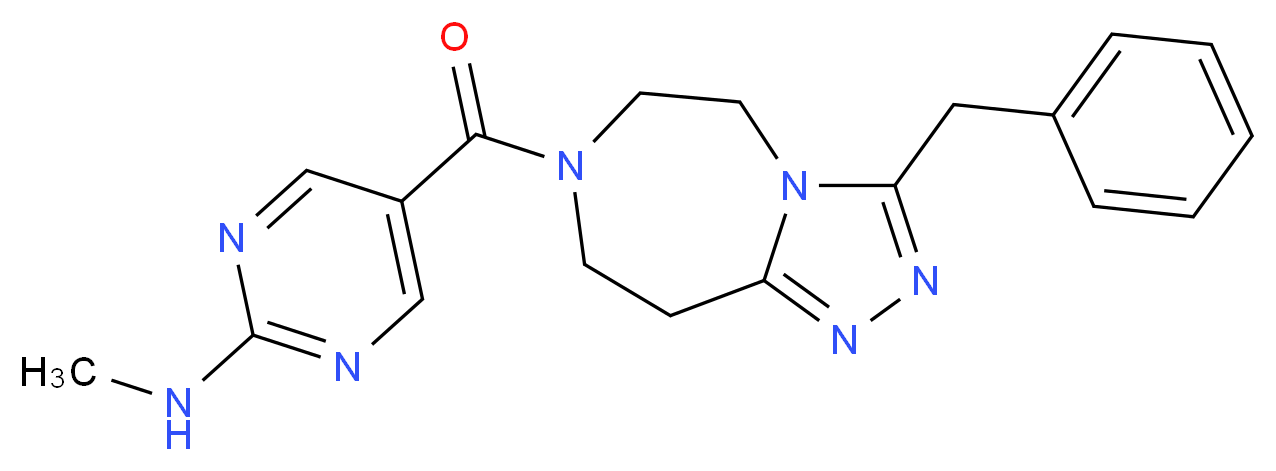 5-[(3-benzyl-5,6,8,9-tetrahydro-7H-[1,2,4]triazolo[4,3-d][1,4]diazepin-7-yl)carbonyl]-N-methylpyrimidin-2-amine_Molecular_structure_CAS_)