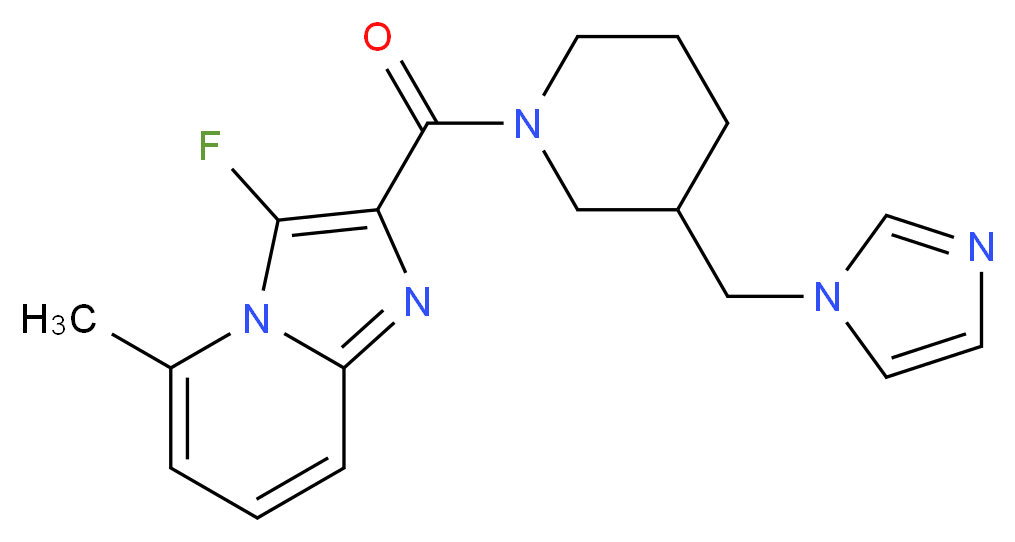 3-fluoro-2-{[3-(1H-imidazol-1-ylmethyl)-1-piperidinyl]carbonyl}-5-methylimidazo[1,2-a]pyridine_Molecular_structure_CAS_)