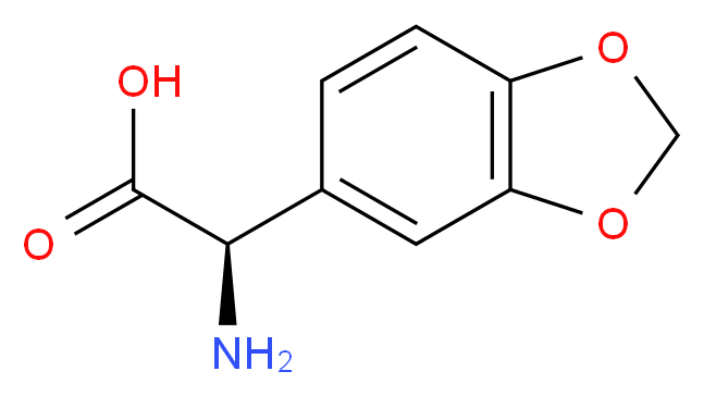 (R)-AMINO-BENZO[1,3]DIOXOL-5-YL-ACETIC ACID_Molecular_structure_CAS_62177-00-8)