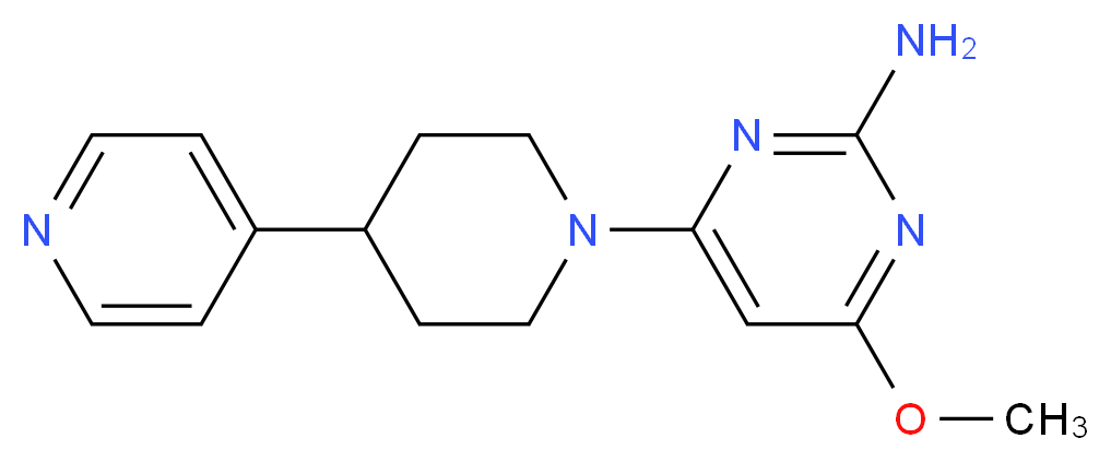 4-methoxy-6-[4-(4-pyridinyl)-1-piperidinyl]-2-pyrimidinamine_Molecular_structure_CAS_)