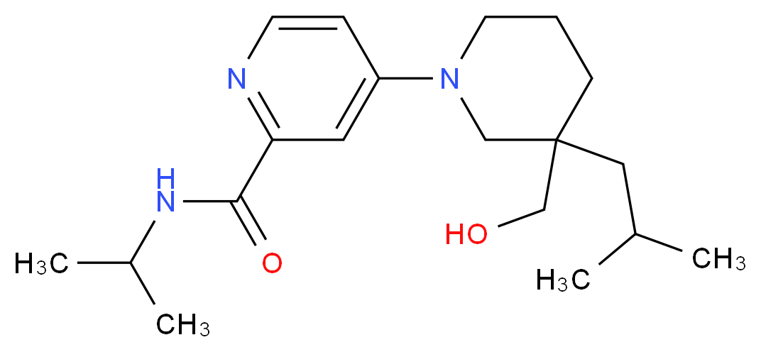 4-[3-(hydroxymethyl)-3-isobutyl-1-piperidinyl]-N-isopropyl-2-pyridinecarboxamide_Molecular_structure_CAS_)