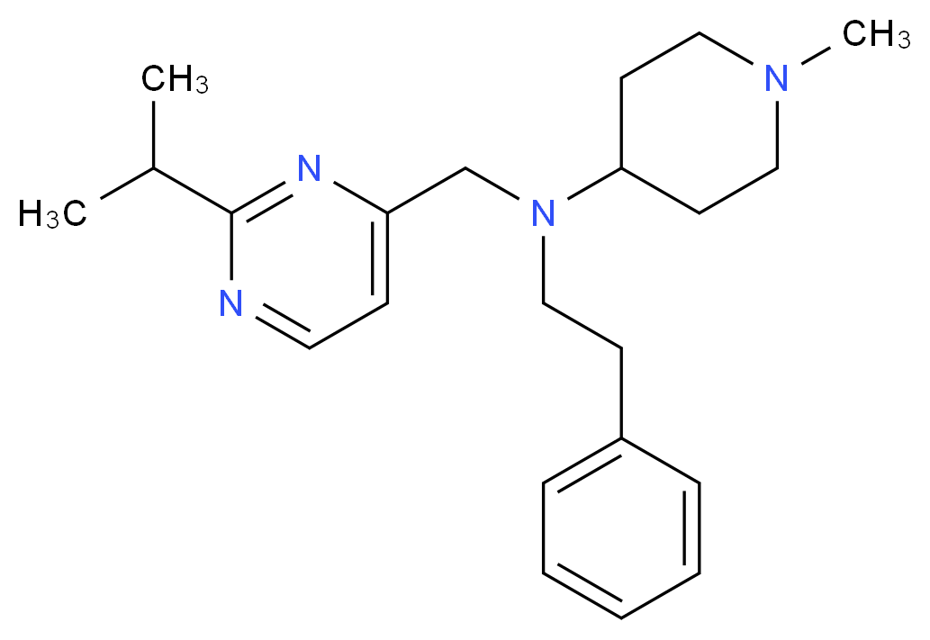 N-[(2-isopropylpyrimidin-4-yl)methyl]-1-methyl-N-(2-phenylethyl)piperidin-4-amine_Molecular_structure_CAS_)