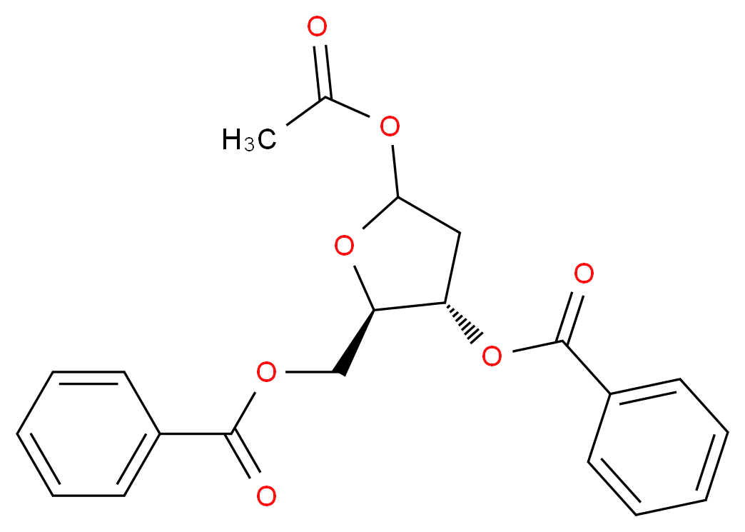 1-O-Acetyl-2-deoxy-3,5-di-O-benzoylribofuranose_Molecular_structure_CAS_)
