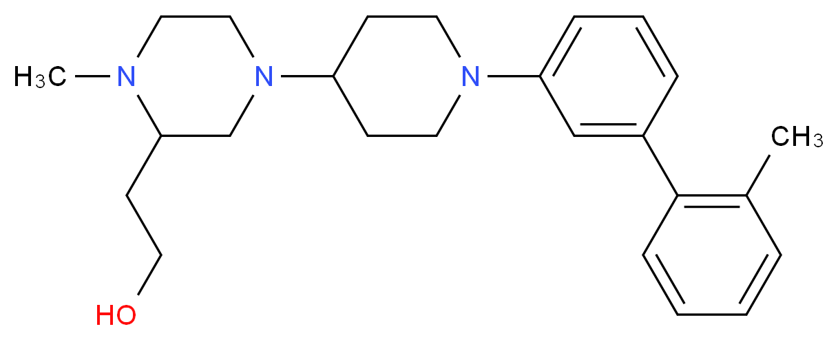 2-{1-methyl-4-[1-(2'-methyl-3-biphenylyl)-4-piperidinyl]-2-piperazinyl}ethanol_Molecular_structure_CAS_)
