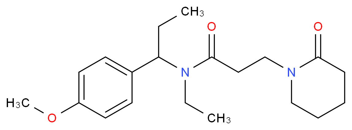 N-ethyl-N-[1-(4-methoxyphenyl)propyl]-3-(2-oxopiperidin-1-yl)propanamide_Molecular_structure_CAS_)