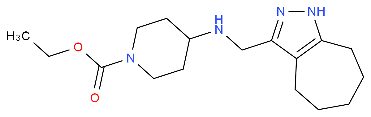 ethyl 4-[(1,4,5,6,7,8-hexahydrocyclohepta[c]pyrazol-3-ylmethyl)amino]piperidine-1-carboxylate_Molecular_structure_CAS_)