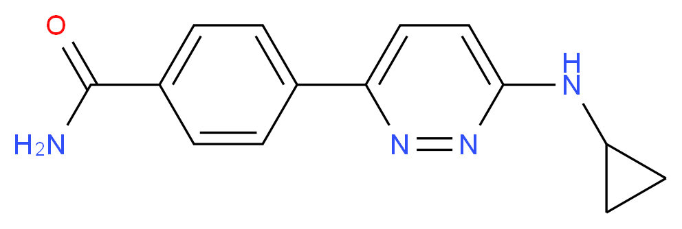 4-[6-(cyclopropylamino)pyridazin-3-yl]benzamide_Molecular_structure_CAS_)
