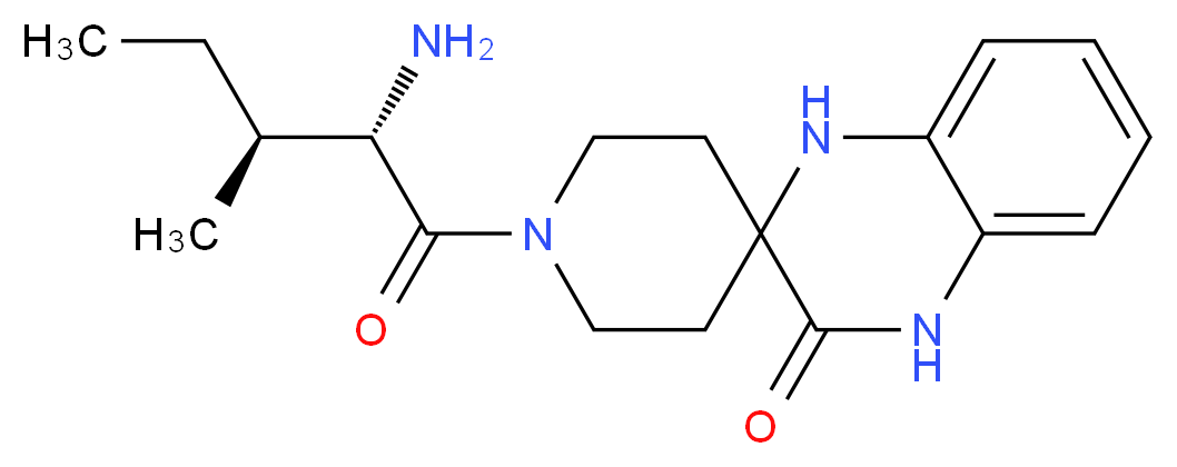 1-L-isoleucyl-1',4'-dihydro-3'H-spiro[piperidine-4,2'-quinoxalin]-3'-one_Molecular_structure_CAS_)
