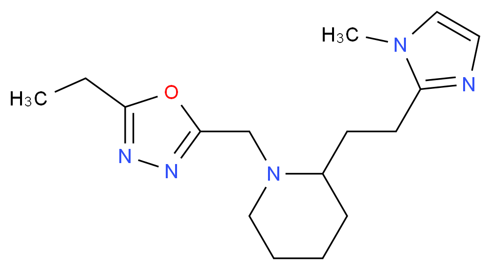 1-[(5-ethyl-1,3,4-oxadiazol-2-yl)methyl]-2-[2-(1-methyl-1H-imidazol-2-yl)ethyl]piperidine_Molecular_structure_CAS_)