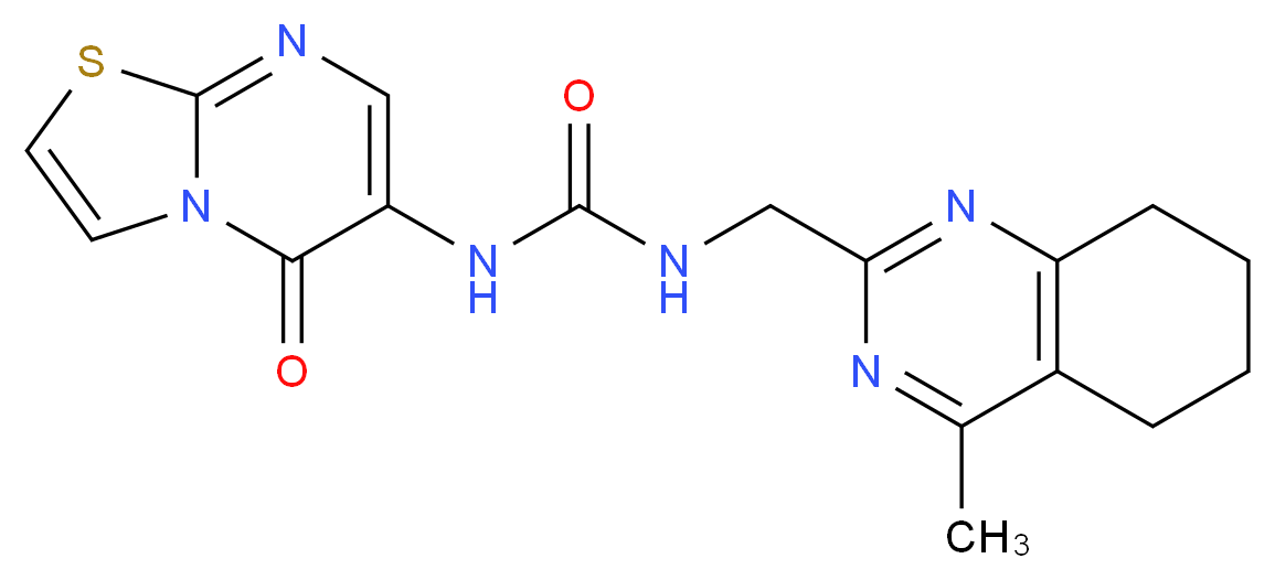 N-[(4-methyl-5,6,7,8-tetrahydroquinazolin-2-yl)methyl]-N'-(5-oxo-5H-[1,3]thiazolo[3,2-a]pyrimidin-6-yl)urea_Molecular_structure_CAS_)