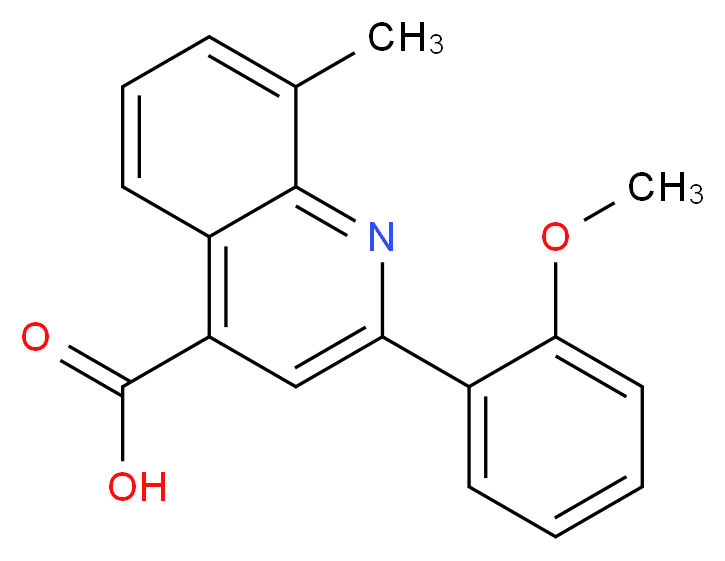 2-(2-Methoxyphenyl)-8-methylquinoline-4-carboxylic acid_Molecular_structure_CAS_)