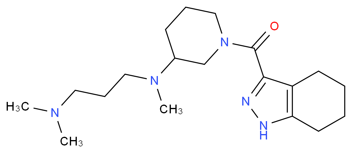 N,N,N'-trimethyl-N'-[1-(4,5,6,7-tetrahydro-1H-indazol-3-ylcarbonyl)-3-piperidinyl]-1,3-propanediamine_Molecular_structure_CAS_)