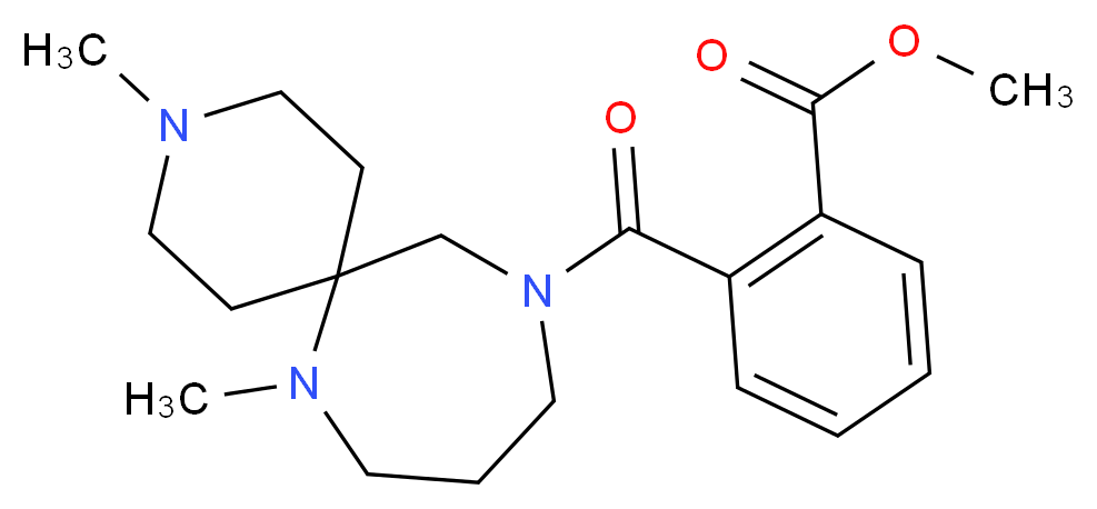 methyl 2-[(3,7-dimethyl-3,7,11-triazaspiro[5.6]dodec-11-yl)carbonyl]benzoate_Molecular_structure_CAS_)