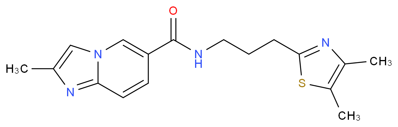 N-[3-(4,5-dimethyl-1,3-thiazol-2-yl)propyl]-2-methylimidazo[1,2-a]pyridine-6-carboxamide_Molecular_structure_CAS_)