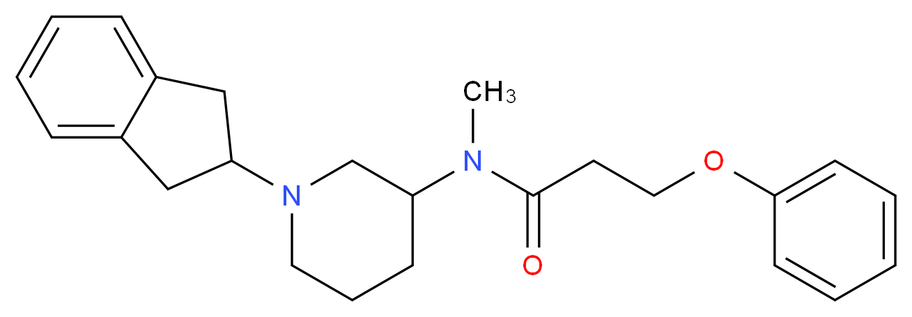N-[1-(2,3-dihydro-1H-inden-2-yl)-3-piperidinyl]-N-methyl-3-phenoxypropanamide_Molecular_structure_CAS_)
