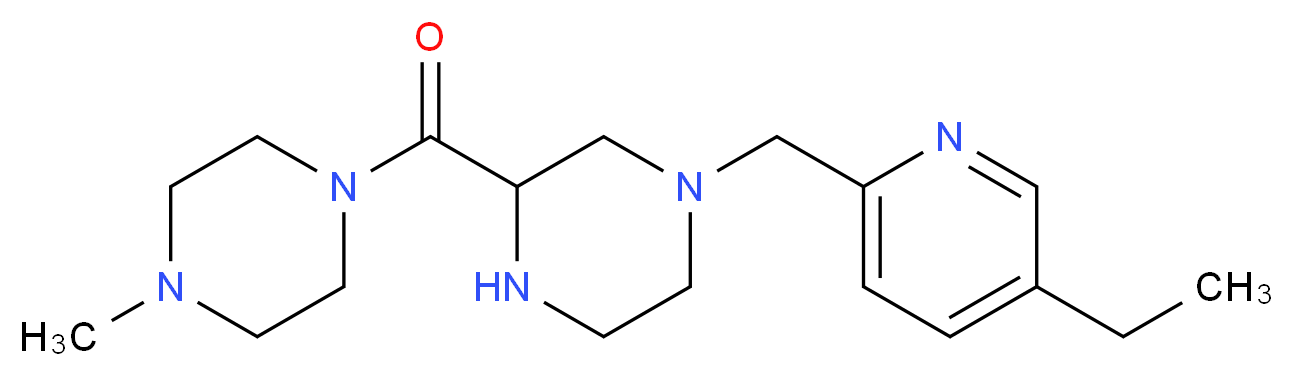 1-[(5-ethyl-2-pyridinyl)methyl]-3-[(4-methyl-1-piperazinyl)carbonyl]piperazine_Molecular_structure_CAS_)