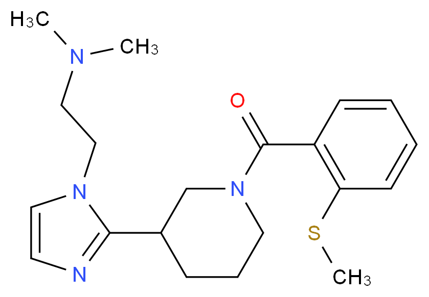 N,N-dimethyl-2-(2-{1-[2-(methylthio)benzoyl]piperidin-3-yl}-1H-imidazol-1-yl)ethanamine_Molecular_structure_CAS_)