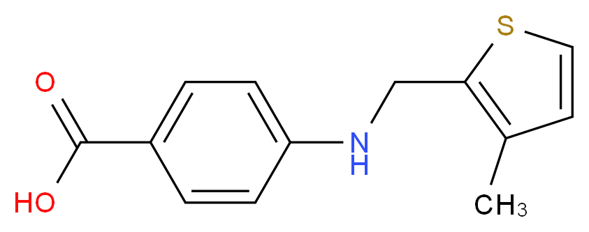 4-{[(3-methyl-2-thienyl)methyl]amino}benzoic acid_Molecular_structure_CAS_869950-51-6)