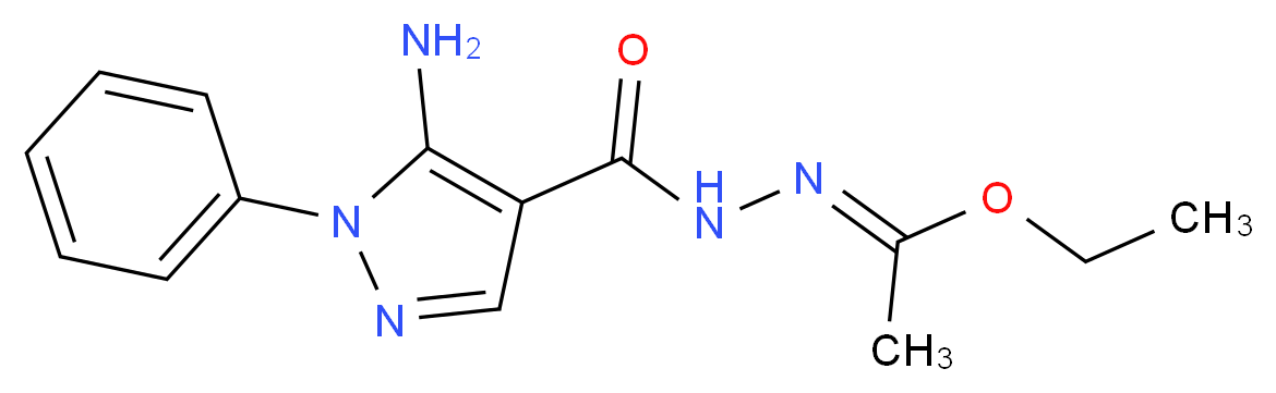 ethyl N-[(5-amino-1-phenyl-1H-pyrazol-4-yl)carbonyl]ethanehydrazonoate_Molecular_structure_CAS_99347-10-1)