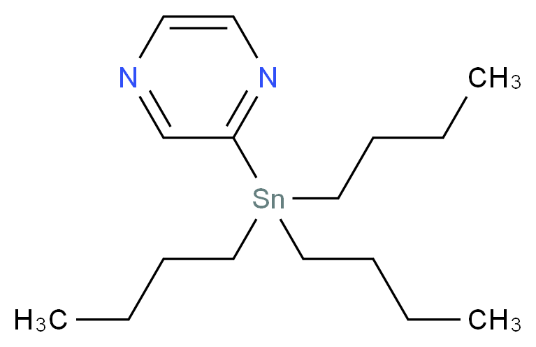 2-(Tributylstannyl)pyrazine_Molecular_structure_CAS_205371-27-3)