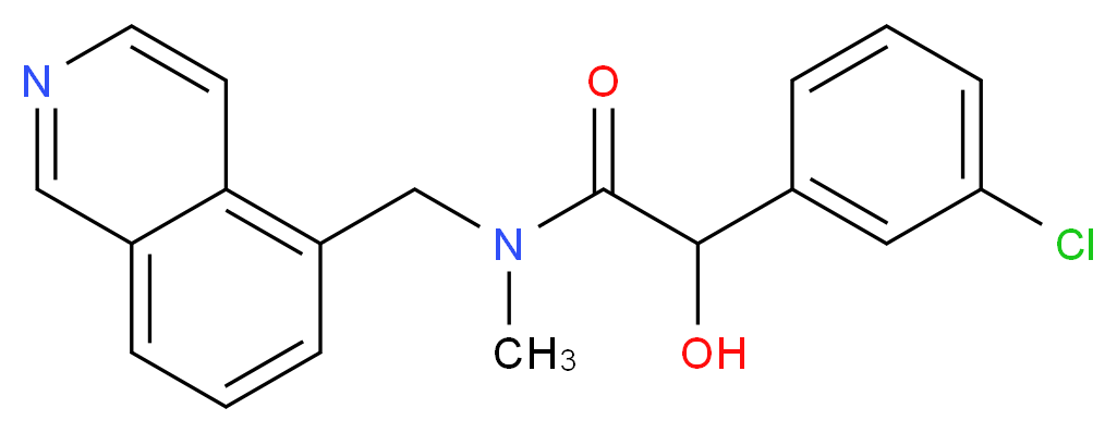 2-(3-chlorophenyl)-2-hydroxy-N-(5-isoquinolinylmethyl)-N-methylacetamide_Molecular_structure_CAS_)