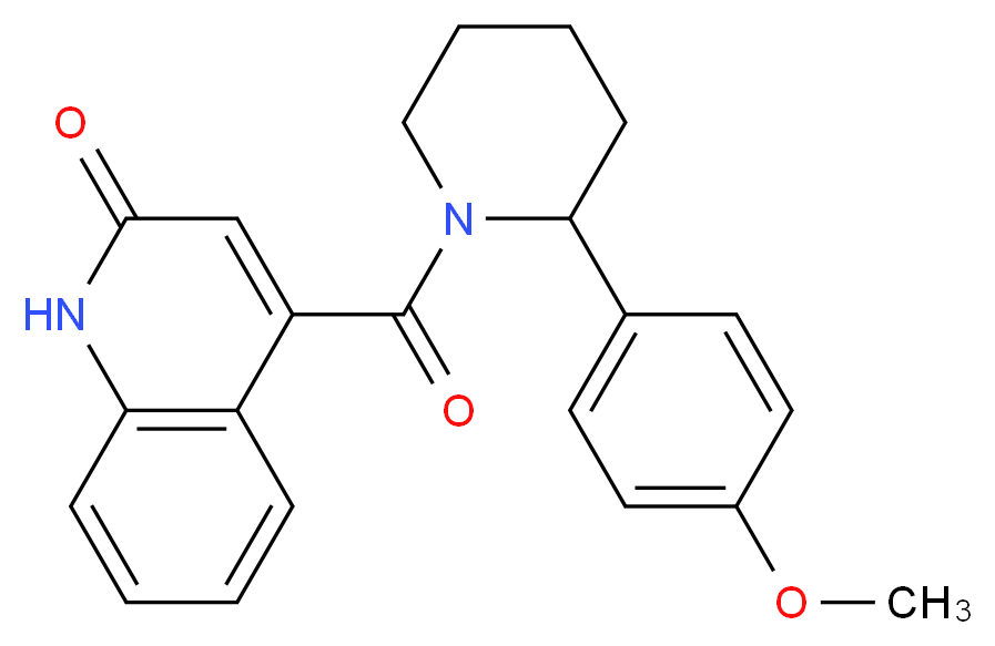4-{[2-(4-methoxyphenyl)-1-piperidinyl]carbonyl}-2(1H)-quinolinone_Molecular_structure_CAS_)