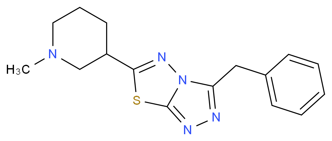 3-benzyl-6-(1-methylpiperidin-3-yl)[1,2,4]triazolo[3,4-b][1,3,4]thiadiazole_Molecular_structure_CAS_)