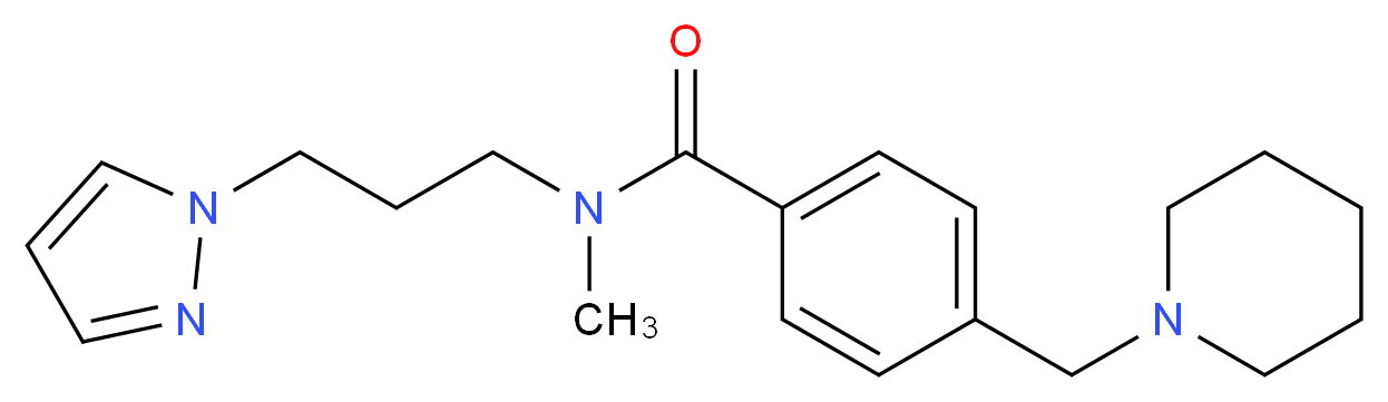 N-methyl-4-(1-piperidinylmethyl)-N-[3-(1H-pyrazol-1-yl)propyl]benzamide_Molecular_structure_CAS_)