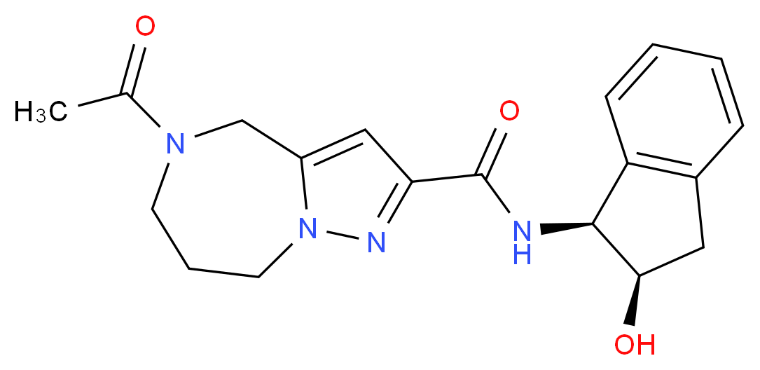 5-acetyl-N-[(1S,2R)-2-hydroxy-2,3-dihydro-1H-inden-1-yl]-5,6,7,8-tetrahydro-4H-pyrazolo[1,5-a][1,4]diazepine-2-carboxamide_Molecular_structure_CAS_)