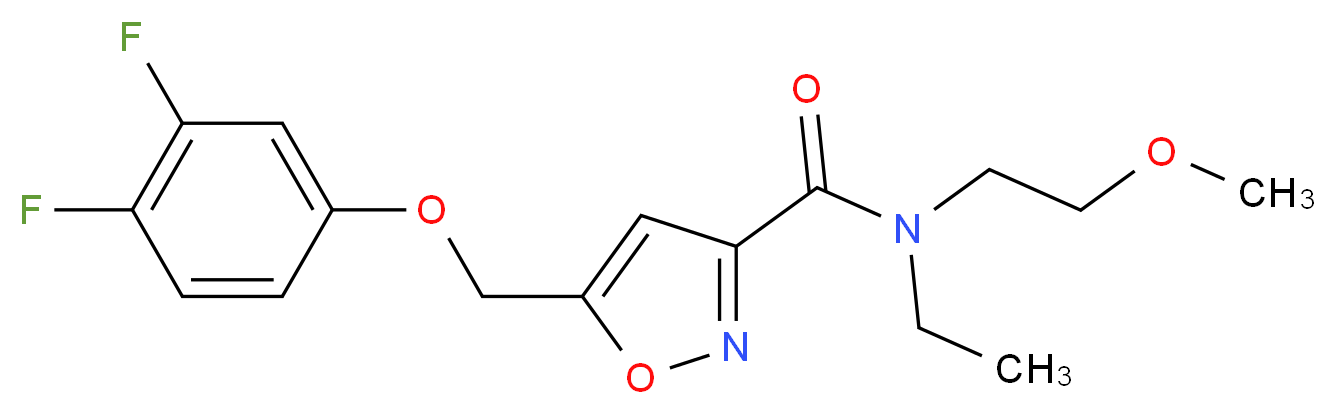 5-[(3,4-difluorophenoxy)methyl]-N-ethyl-N-(2-methoxyethyl)isoxazole-3-carboxamide_Molecular_structure_CAS_)
