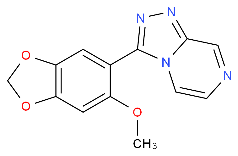 3-(6-methoxy-1,3-benzodioxol-5-yl)[1,2,4]triazolo[4,3-a]pyrazine_Molecular_structure_CAS_)