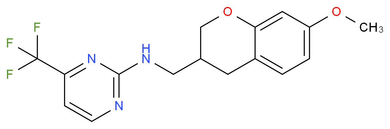 N-[(7-methoxy-3,4-dihydro-2H-chromen-3-yl)methyl]-4-(trifluoromethyl)pyrimidin-2-amine_Molecular_structure_CAS_)