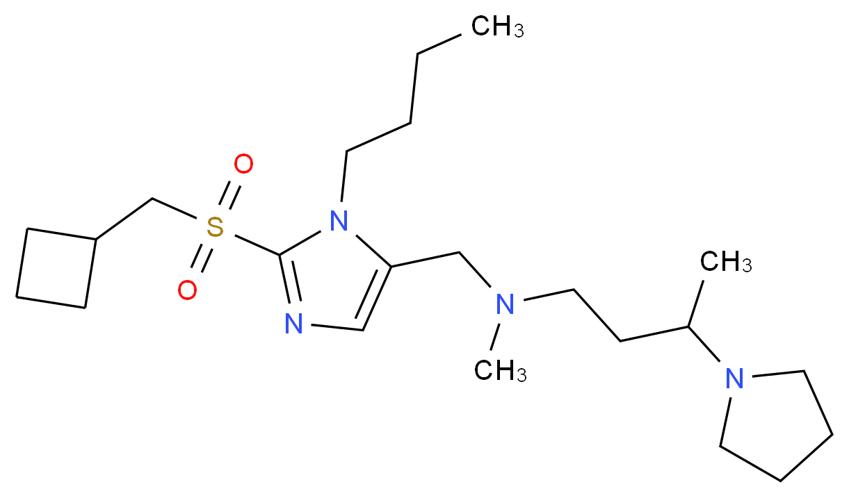 ({1-butyl-2-[(cyclobutylmethyl)sulfonyl]-1H-imidazol-5-yl}methyl)methyl[3-(1-pyrrolidinyl)butyl]amine_Molecular_structure_CAS_)