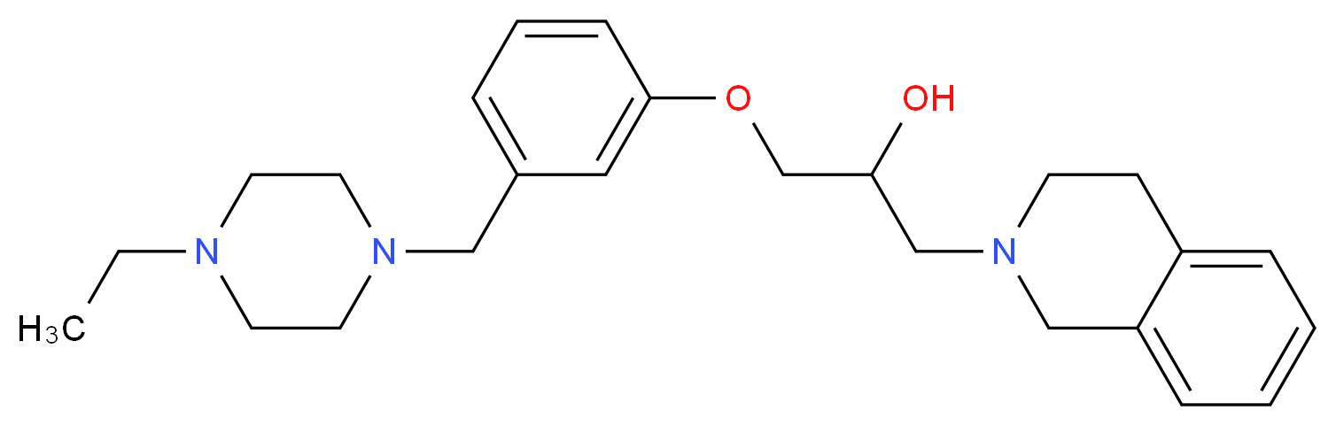 1-(3,4-dihydro-2(1H)-isoquinolinyl)-3-{3-[(4-ethyl-1-piperazinyl)methyl]phenoxy}-2-propanol_Molecular_structure_CAS_)