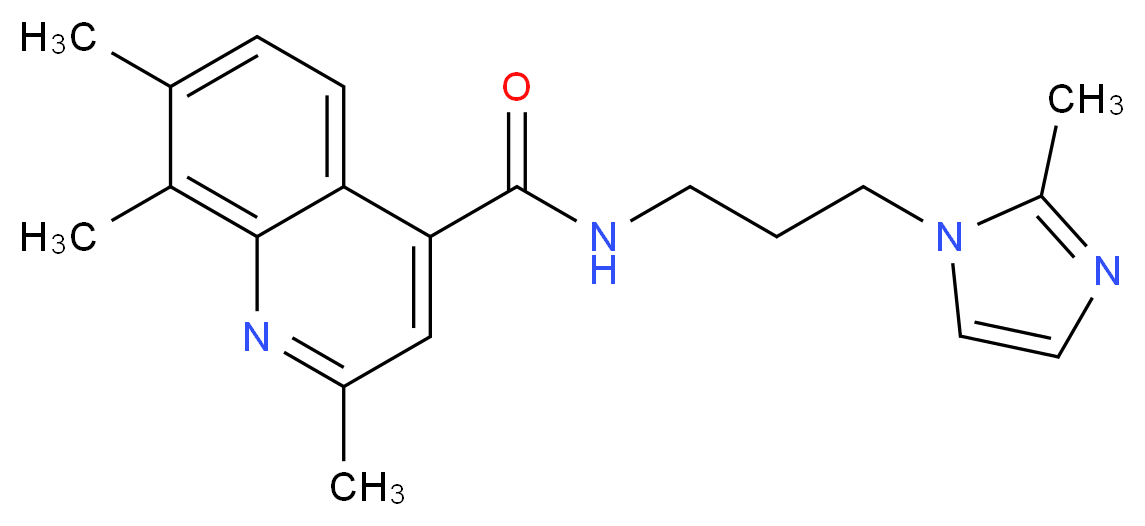 2,7,8-trimethyl-N-[3-(2-methyl-1H-imidazol-1-yl)propyl]-4-quinolinecarboxamide_Molecular_structure_CAS_)