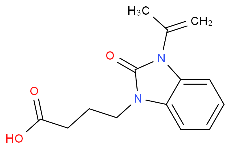 4-(3-Isopropenyl-2-oxo-2,3-dihydro-1H-1,3-benzimidazol-1-yl)butanoic acid_Molecular_structure_CAS_)