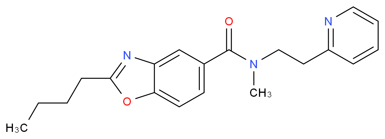 2-butyl-N-methyl-N-[2-(2-pyridinyl)ethyl]-1,3-benzoxazole-5-carboxamide_Molecular_structure_CAS_)