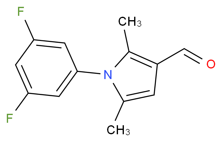 1-(3,5-difluorophenyl)-2,5-dimethyl-1H-pyrrole-3-carbaldehyde_Molecular_structure_CAS_)