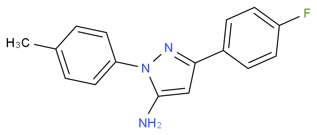 3-(4-fluorophenyl)-1-(4-methylphenyl)-1H-pyrazol-5-amine_Molecular_structure_CAS_618092-86-7)