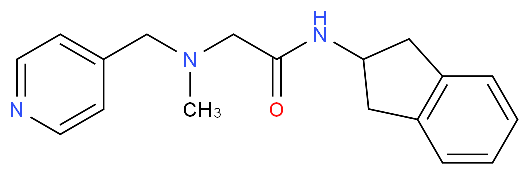 N~1~-(2,3-dihydro-1H-inden-2-yl)-N~2~-methyl-N~2~-(pyridin-4-ylmethyl)glycinamide_Molecular_structure_CAS_)