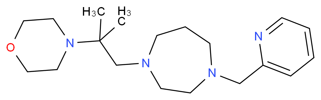 1-(2-methyl-2-morpholin-4-ylpropyl)-4-(pyridin-2-ylmethyl)-1,4-diazepane_Molecular_structure_CAS_)