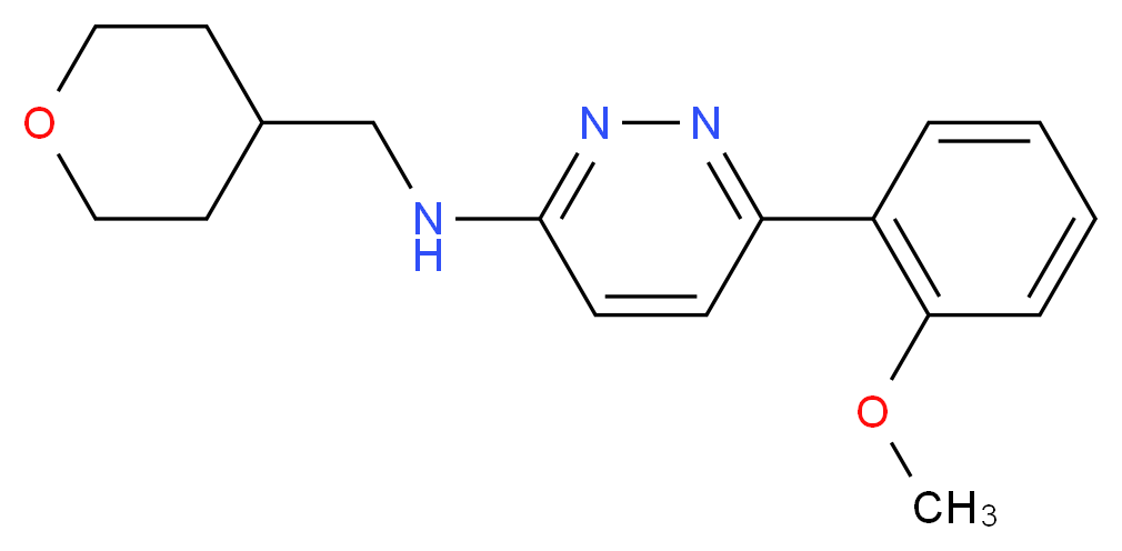 6-(2-methoxyphenyl)-N-(tetrahydro-2H-pyran-4-ylmethyl)pyridazin-3-amine_Molecular_structure_CAS_)